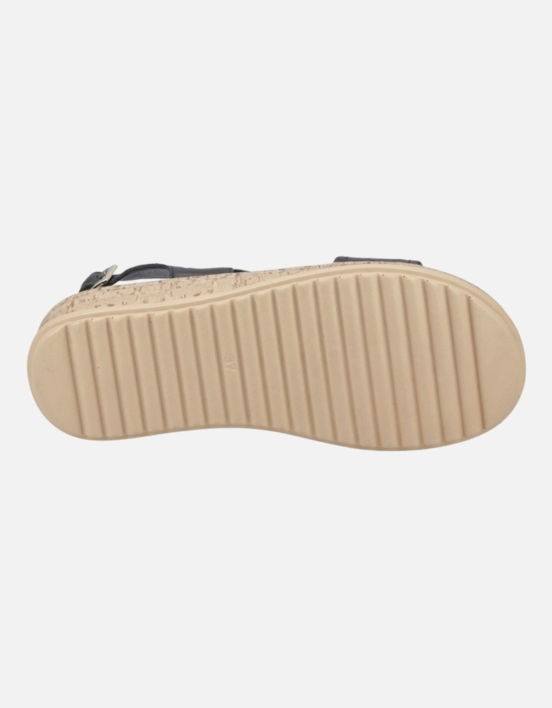 Ebony Woven Leather Women's Black Sandals