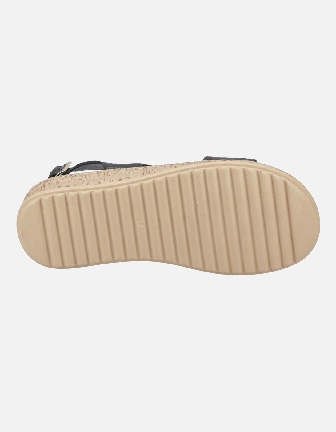 Ebony Woven Leather Women's Black Sandals