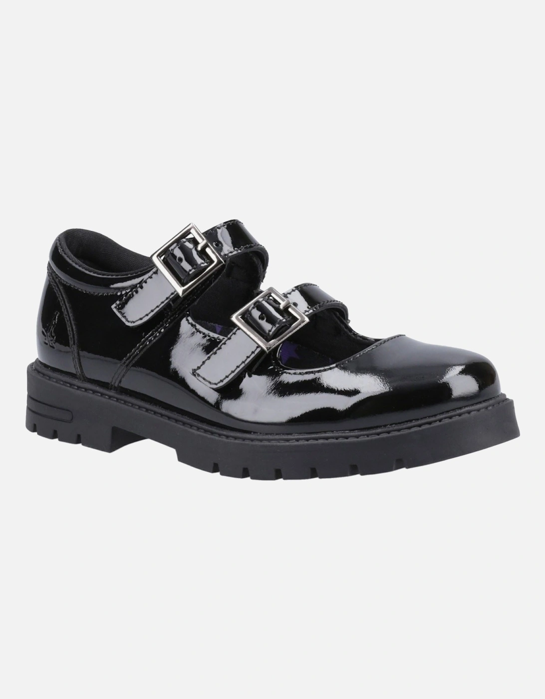 Hush Puppies Girls Black  Ella Patent Leather Youth  Shoes - Size UK 6 / Eu 39 / Us 6.5 Kids
