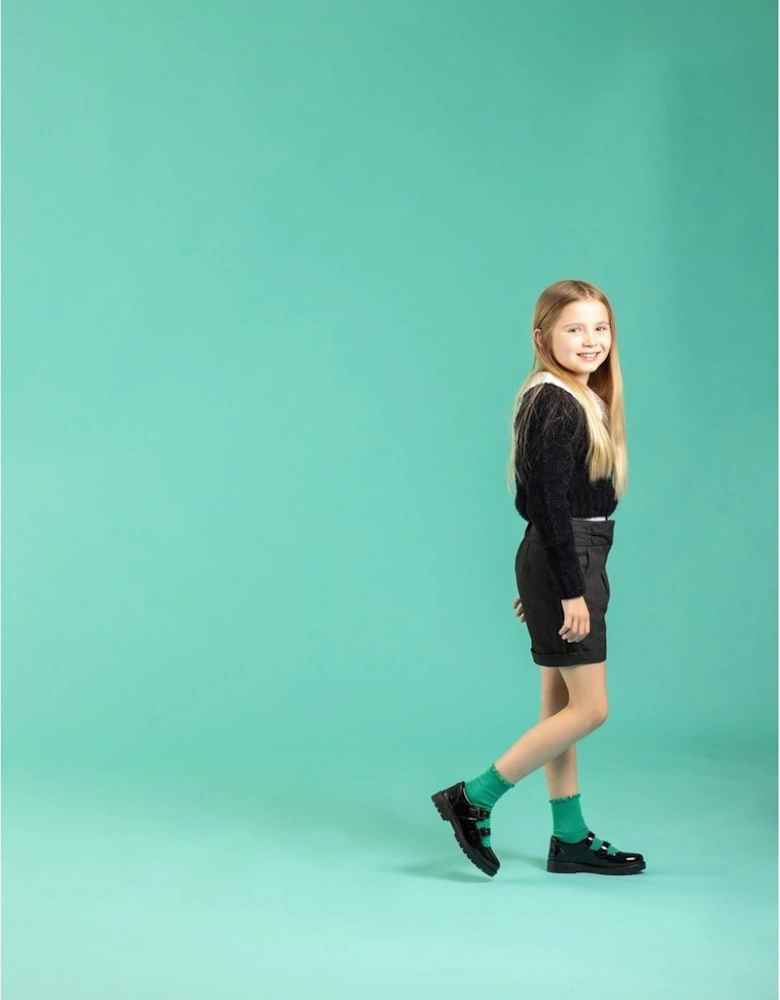 Ella Patent Junior Leather Girls's Black Shoes