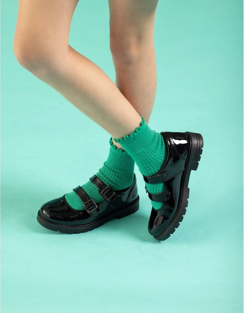 Ella Patent Junior Leather Girls's Black Shoes