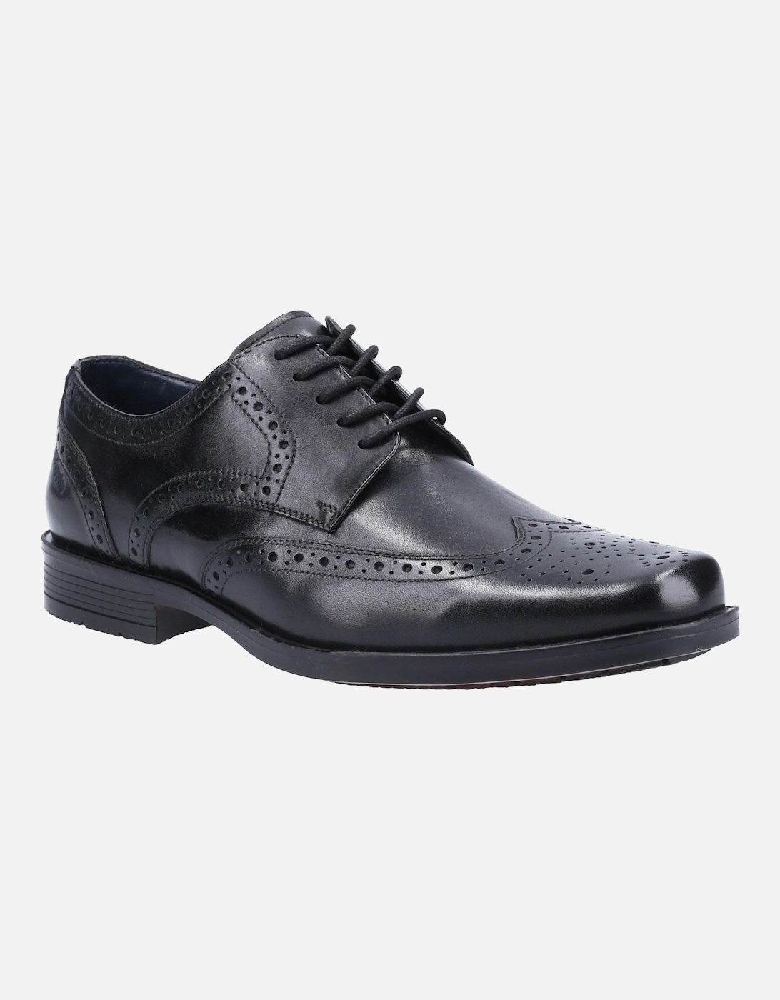 Brace Brogue Leather Men's Black Brogues Shoes, 5 of 4