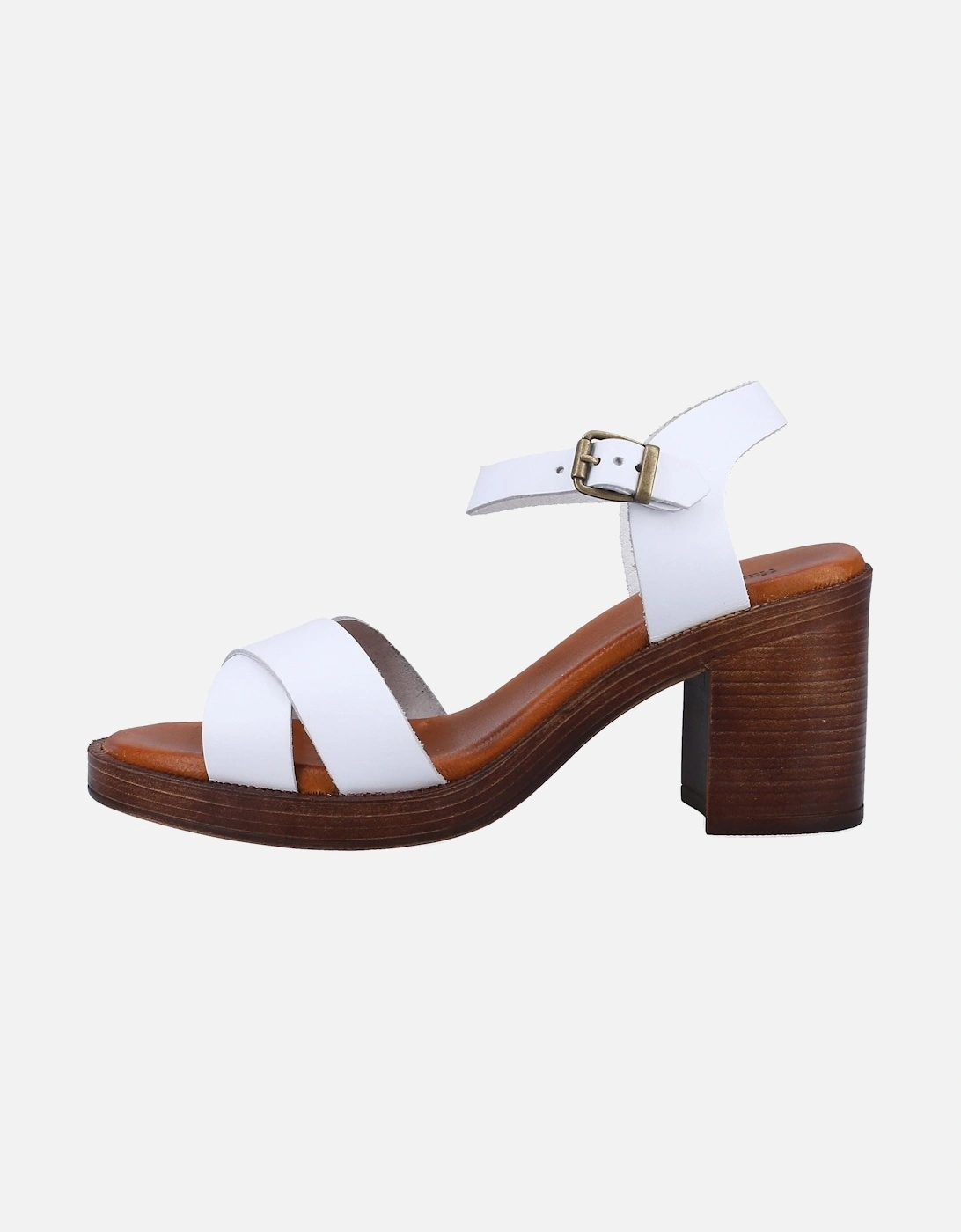 Georgia Leather Women's White Sandals