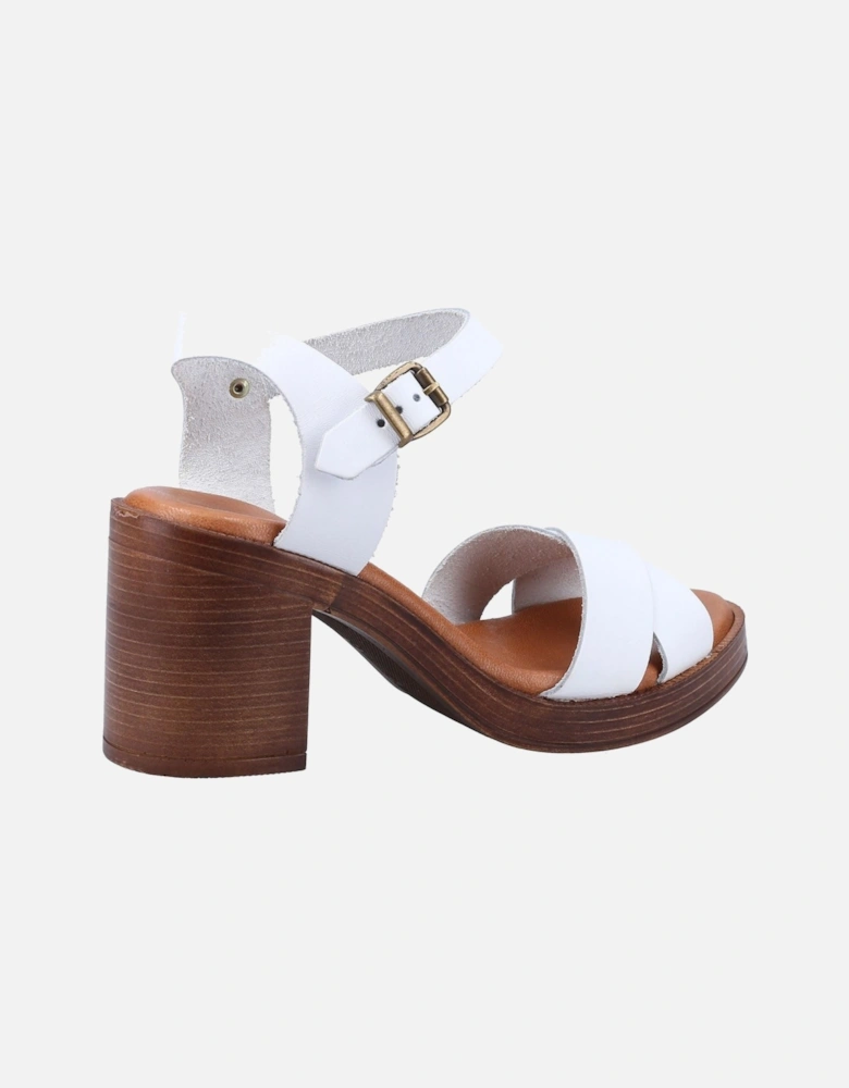 Georgia Leather Women's White Sandals