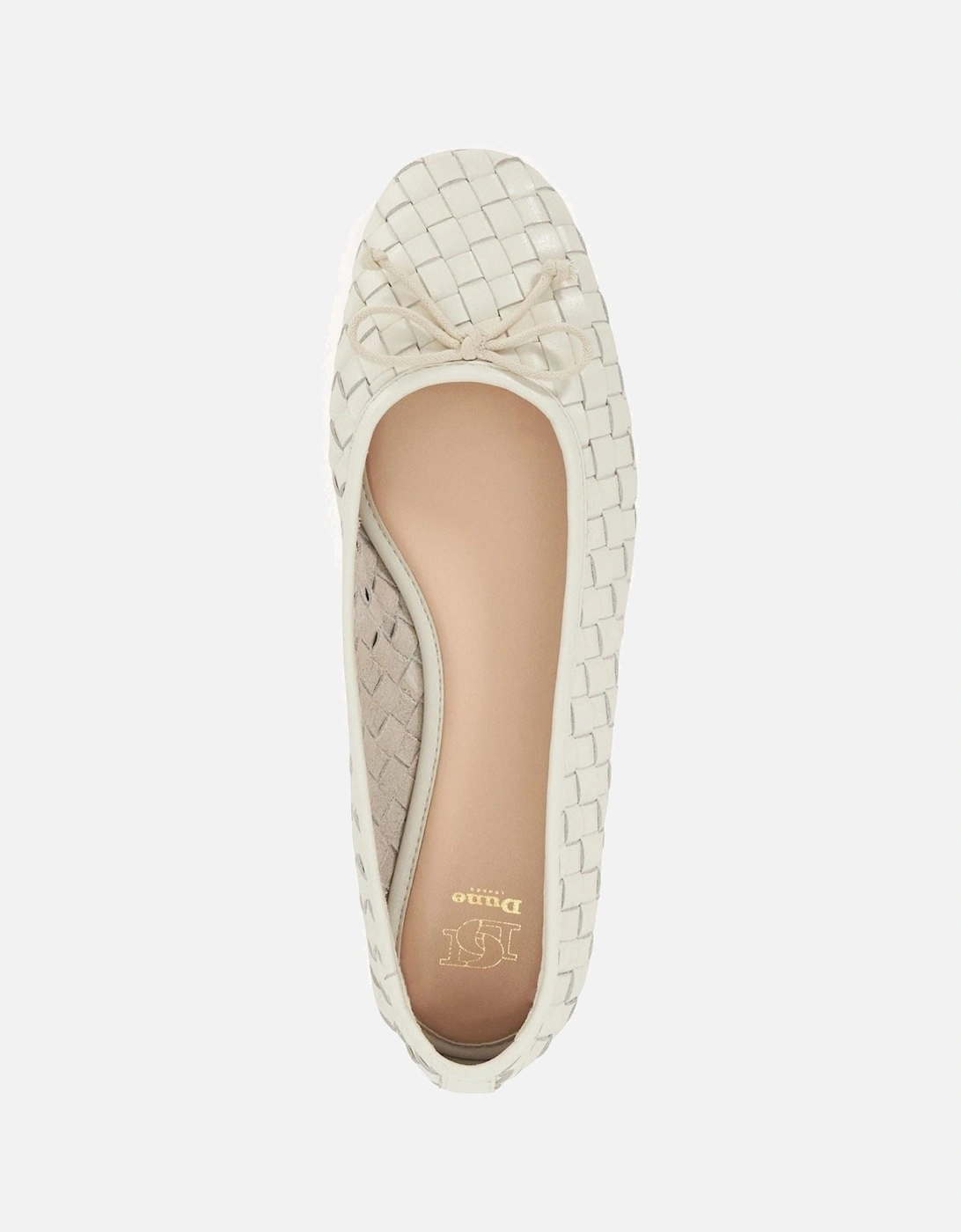Dune Heat Leather Women's Ecru Flats
