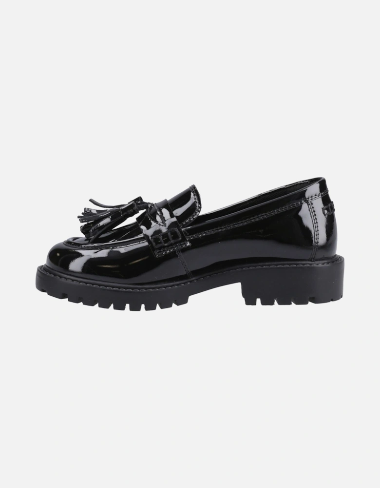 Abigail Patent Senior Leather Girls's Black Loafers