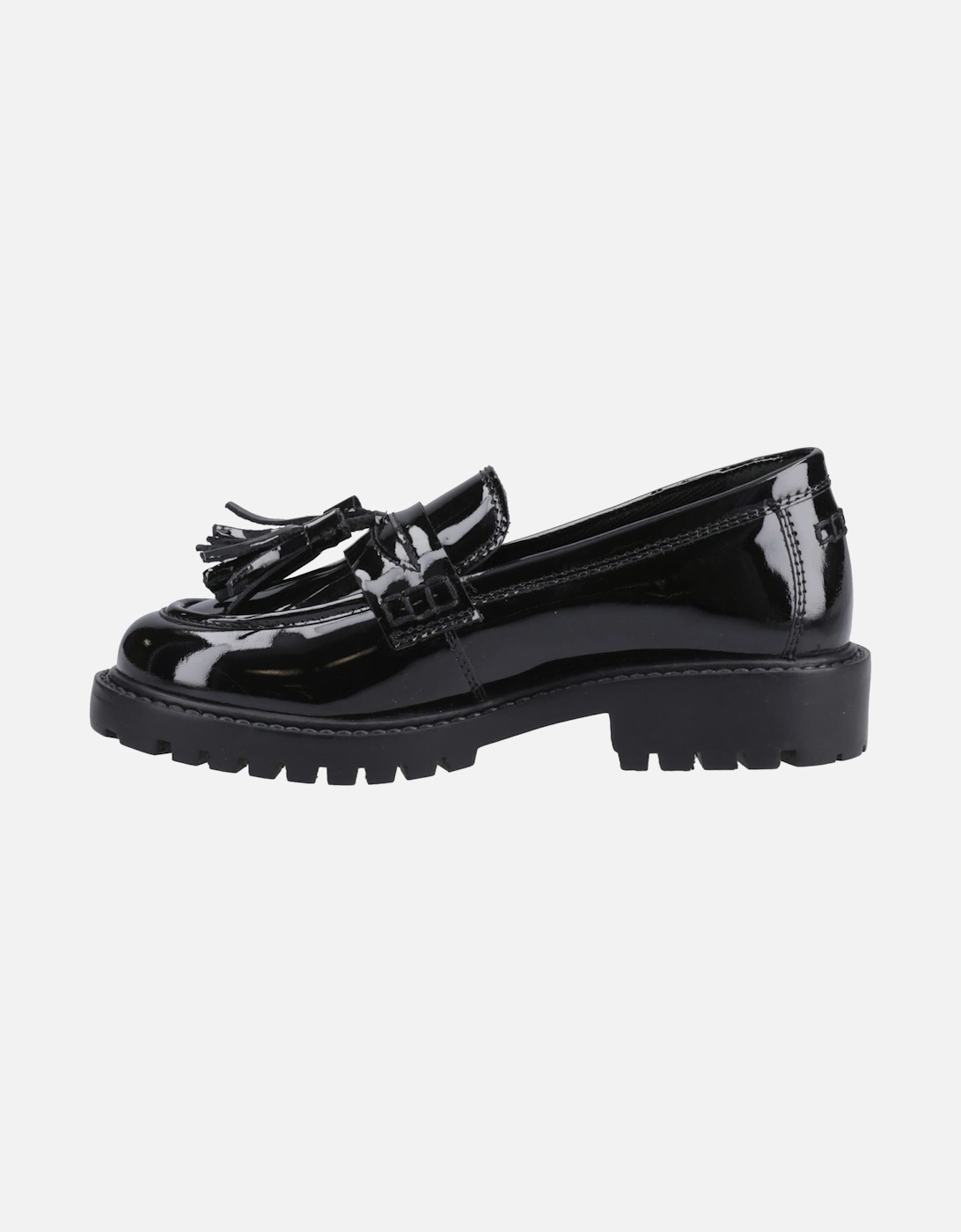 Abigail Patent Senior Leather Girls's Black Loafers