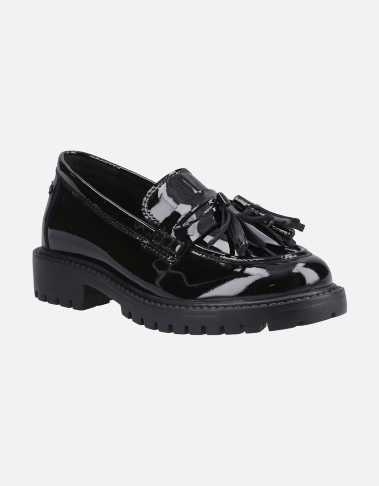 Abigail Patent Senior Leather Girls's Black Loafers