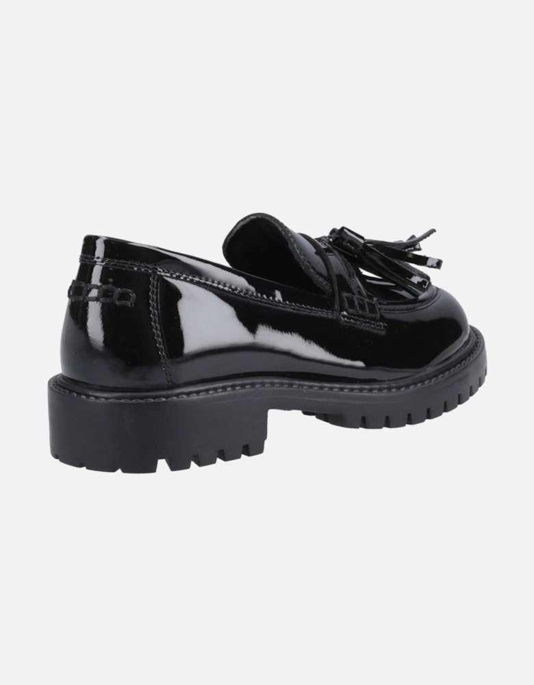 Abigail Patent Senior Leather Girls's Black Loafers