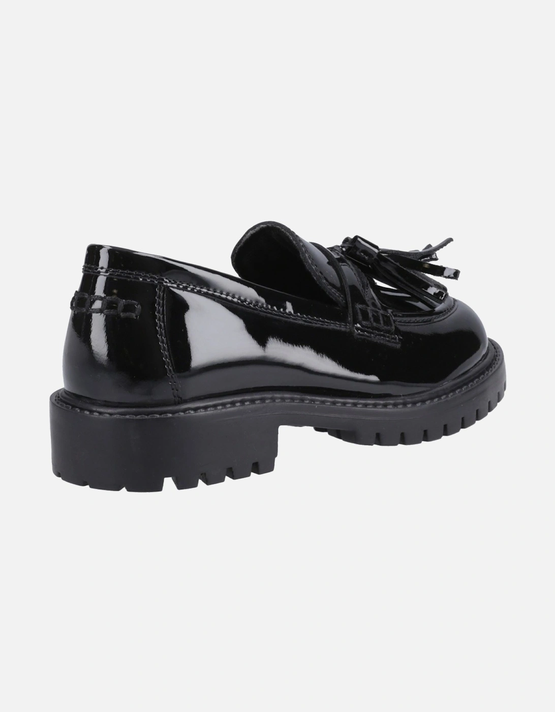 Abigail Patent Senior Leather Girls's Black Loafers