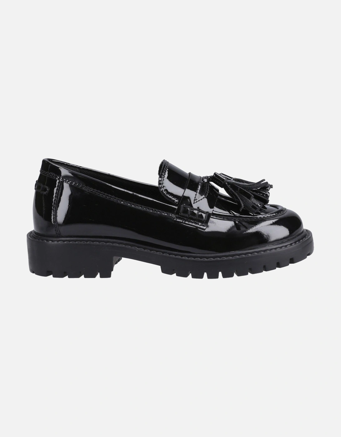 Abigail Patent Senior Leather Girls's Black Loafers