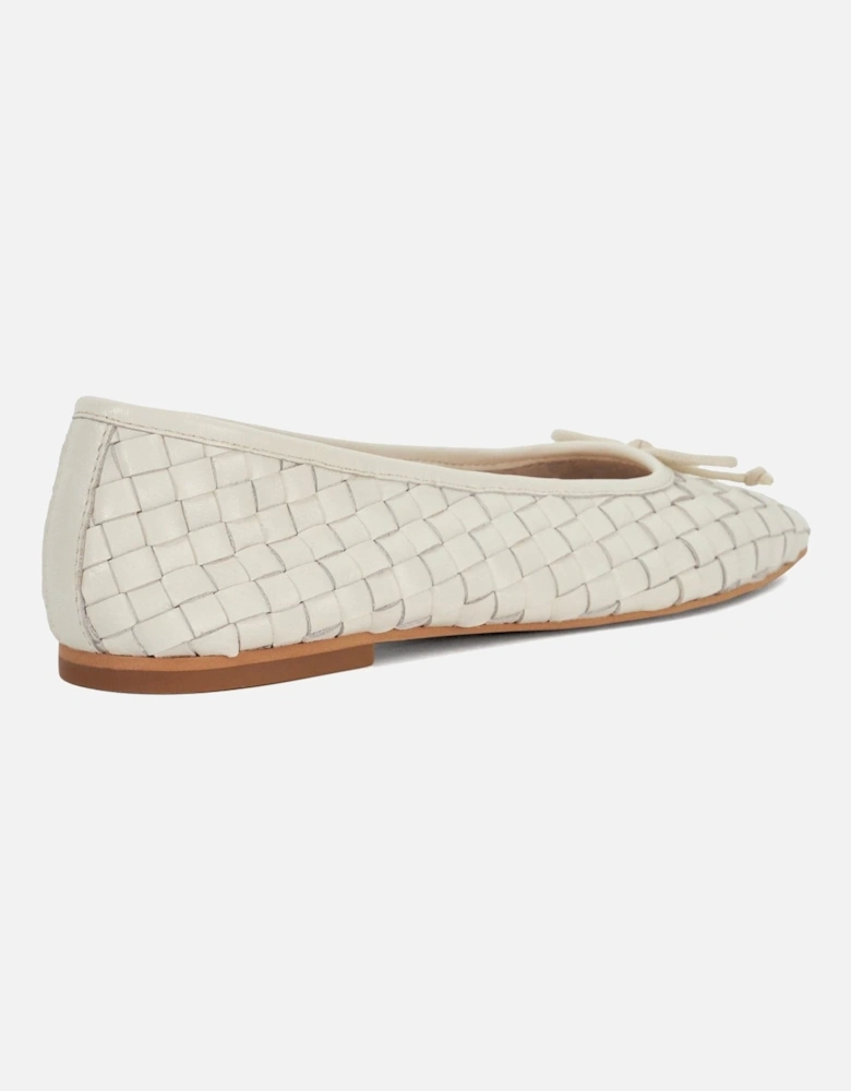 Dune Heat Leather Women's Ecru Flats