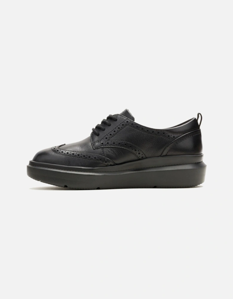 Joy Leather Women's Black/Black Brogues Shoes