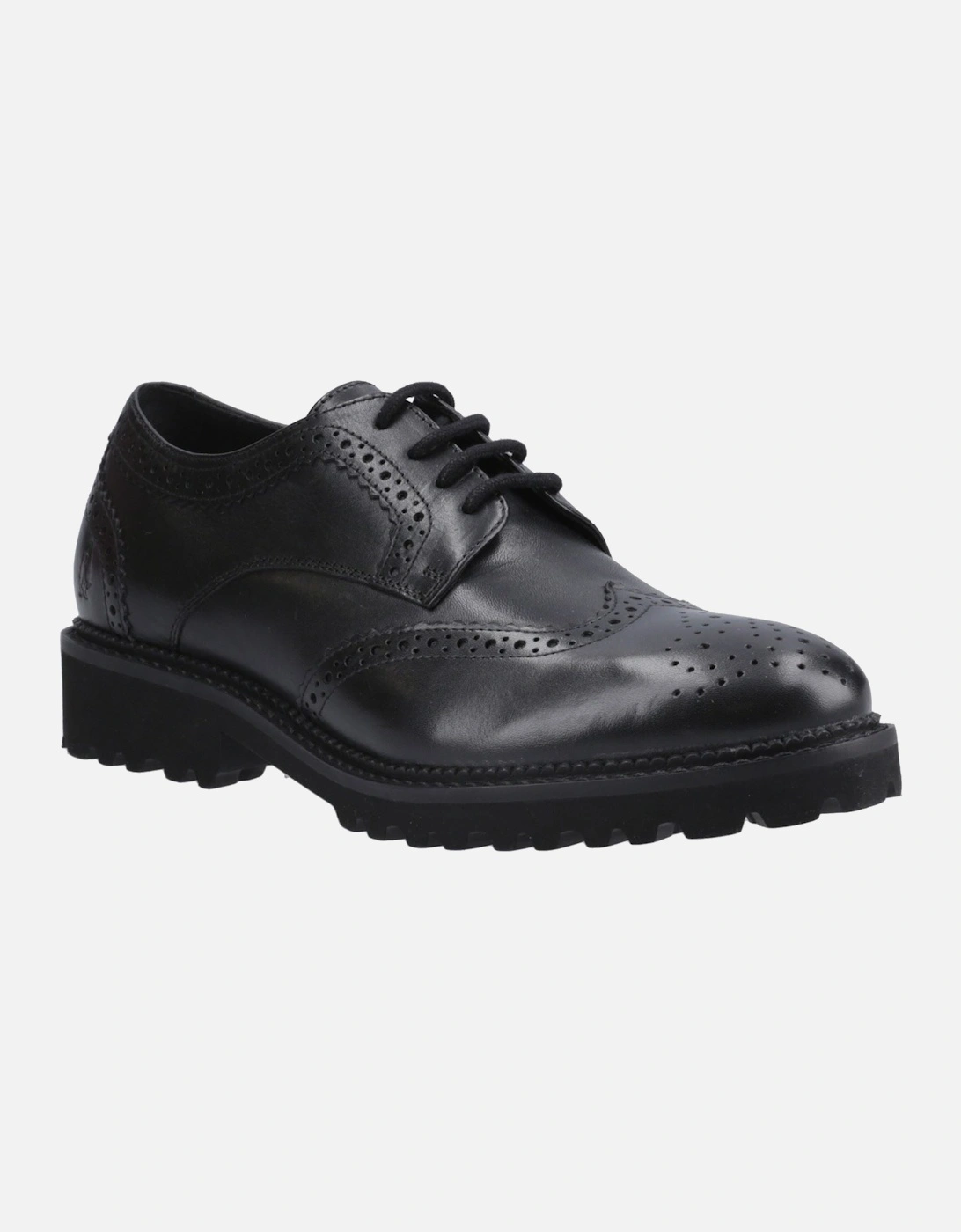 Gabi Lace Up Leather Girls's Black Brogues, 6 of 5