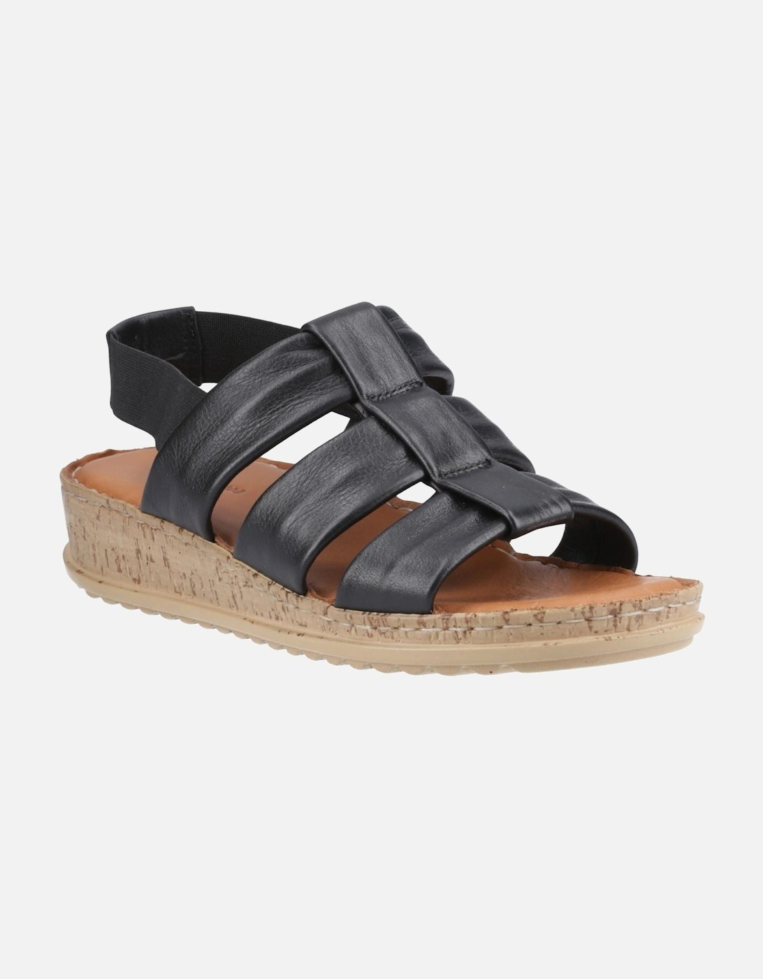 Hush Puppies Women's Hush Puppies Eden Gladiator Leather Women's Black Sandals