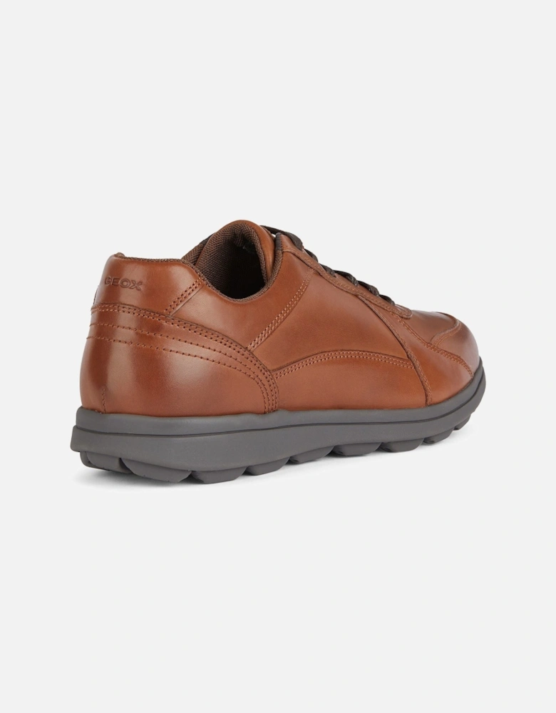 U SPHERICA EC12 Leather Bovine Full Grain Men's Cognac Trainers
