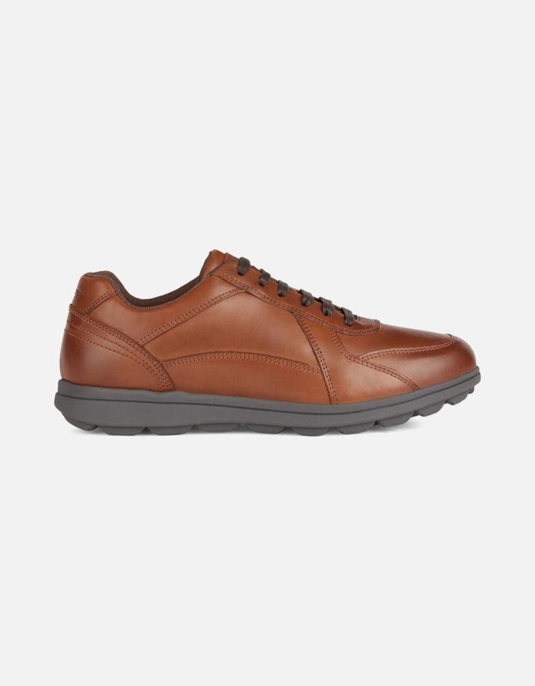 U SPHERICA EC12 Leather Bovine Full Grain Men's Cognac Trainers