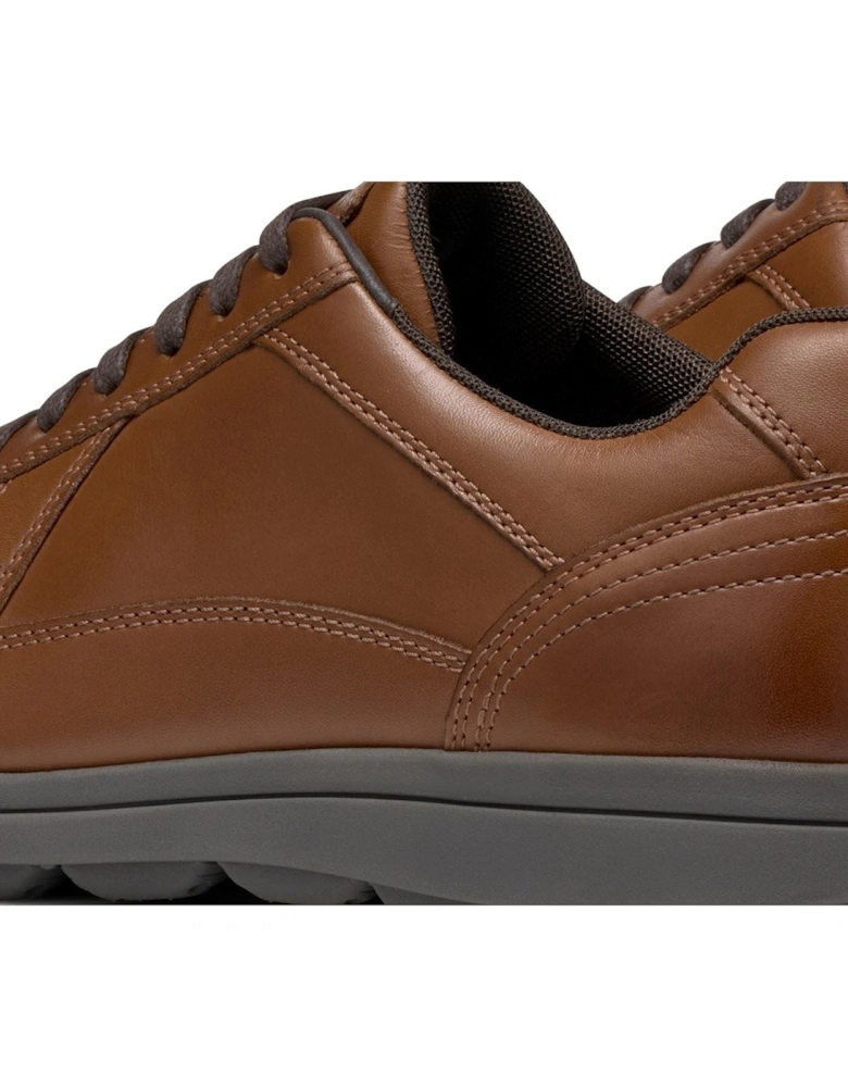 U SPHERICA EC12 Leather Bovine Full Grain Men's Cognac Trainers