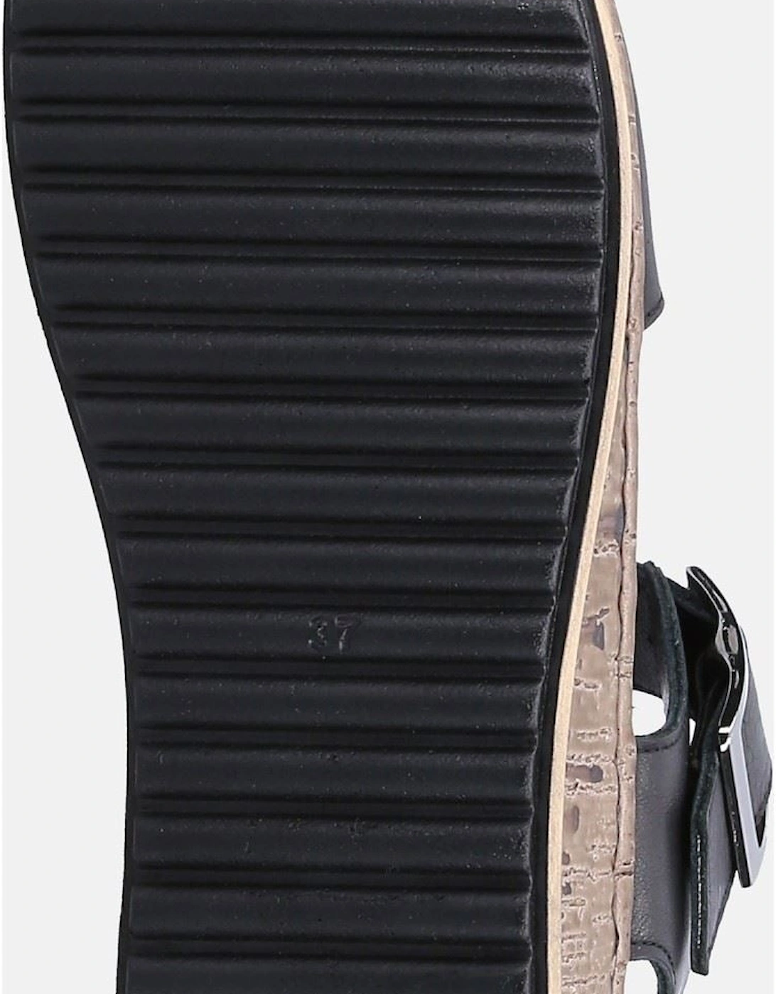 Ellie Leather Women's Black Sandals