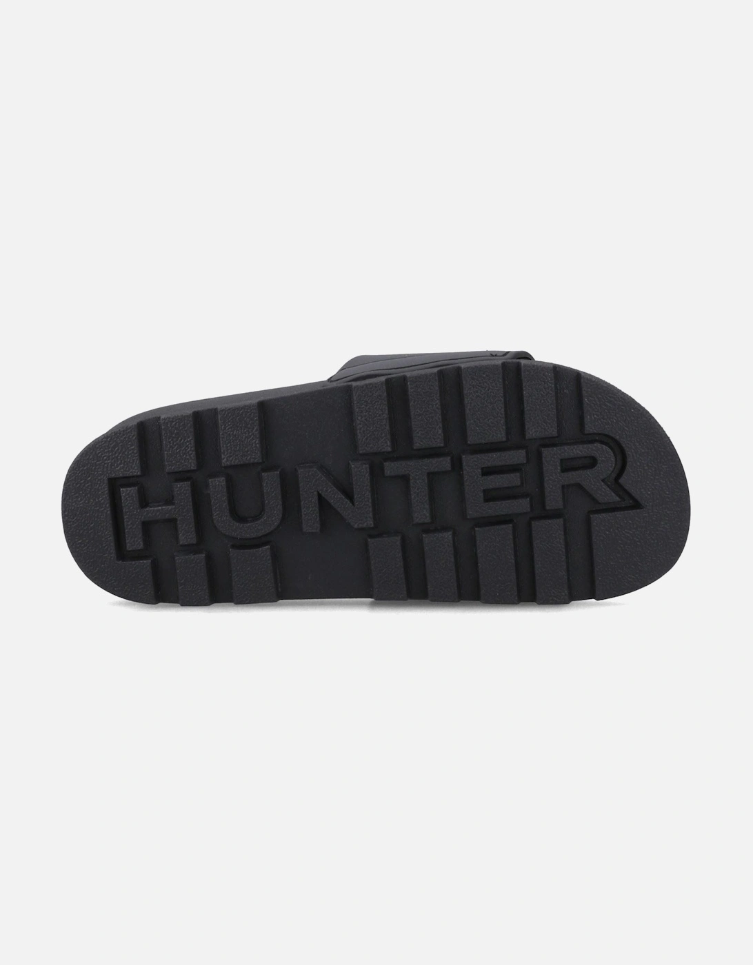 Core Embossed Slider Polyester Women's Black Slides