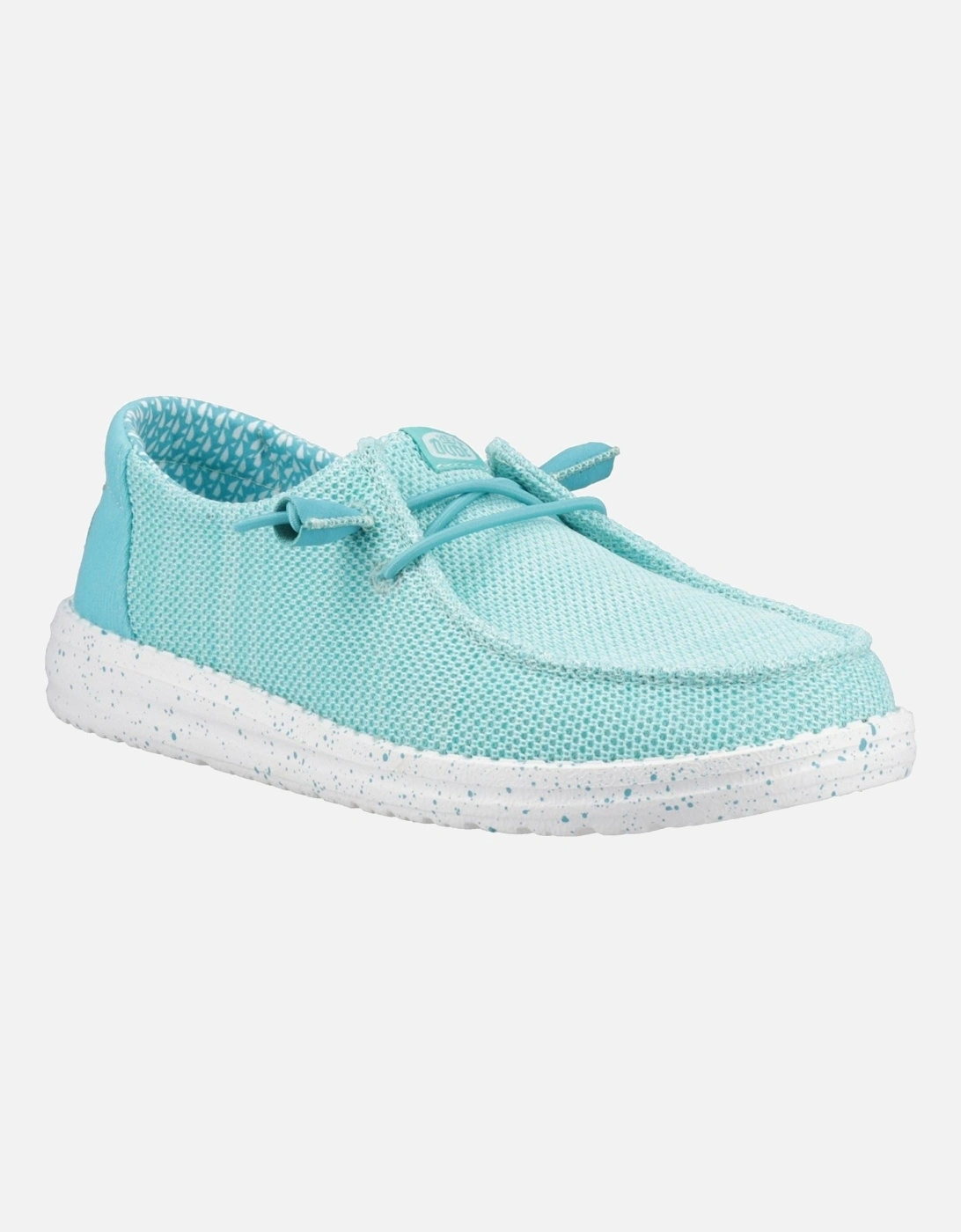 HEYDUDE Wendy Stretch Sox Polyester Blend Women's Ceramic Blue Moccasins Shoes, 6 of 5
