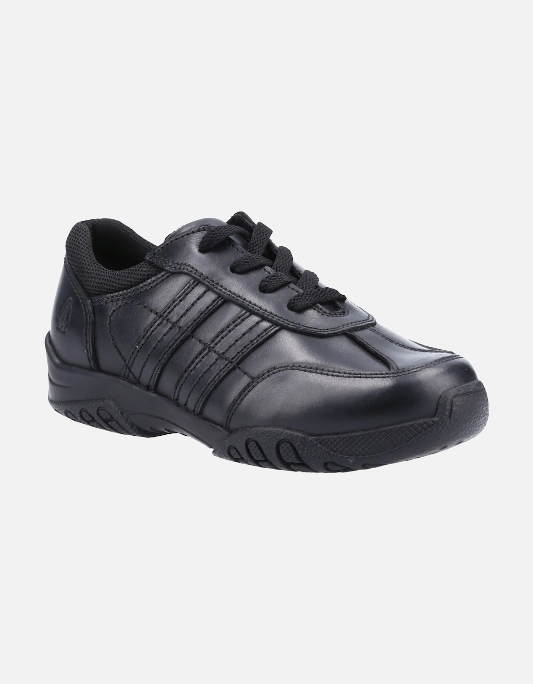 Jezza 2 Senior Leather Boys's Black Lace-Up Shoes, 5 of 4