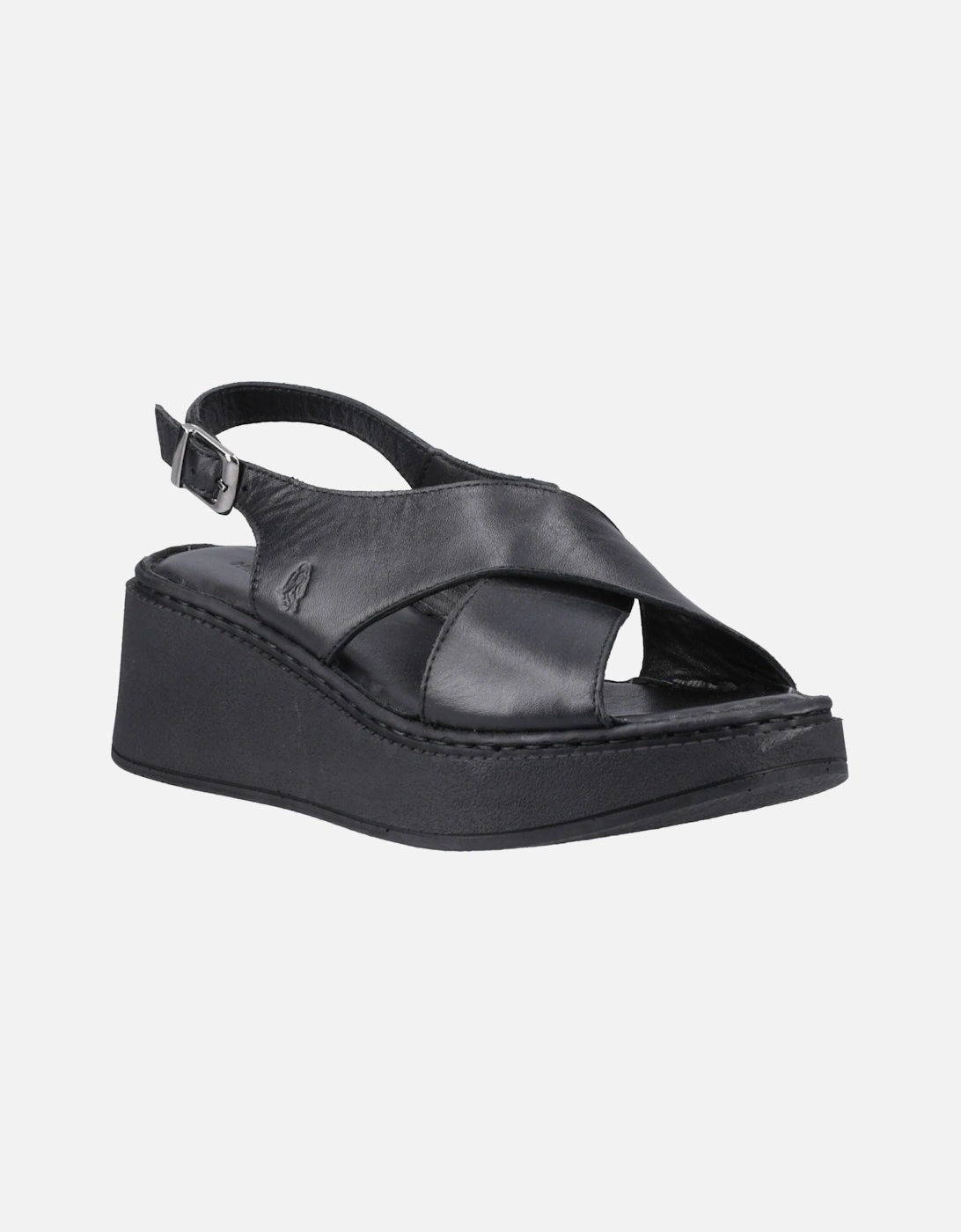 Bex Wedge Nubuck Women's Black Wedges, 6 of 5
