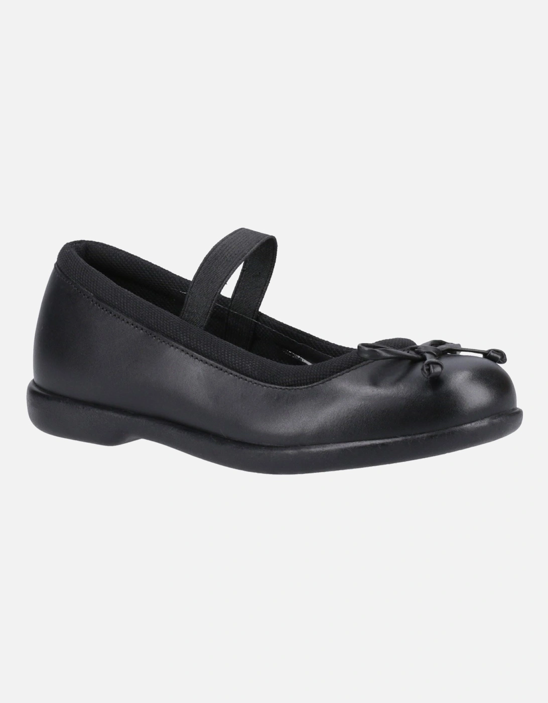 Hush Puppies Girls Black Betty Leather Junior Shoes - Size UK 12 / Eu 30.5 / Us 12.5 Kids