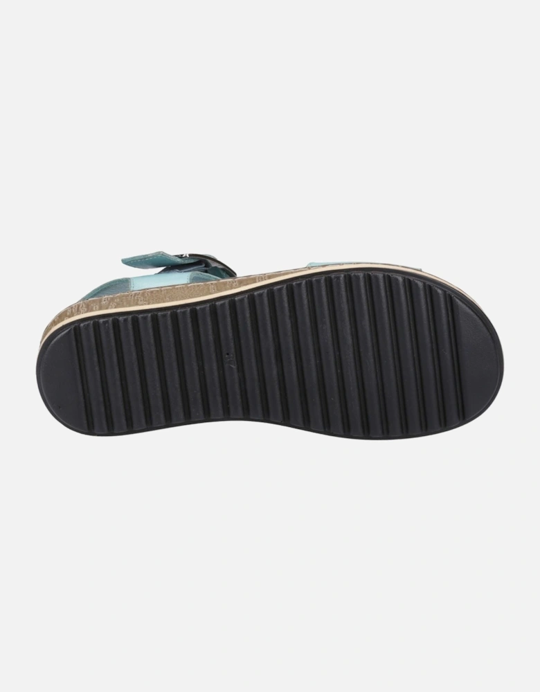 Ellie Leather Women's Aqua Sandals