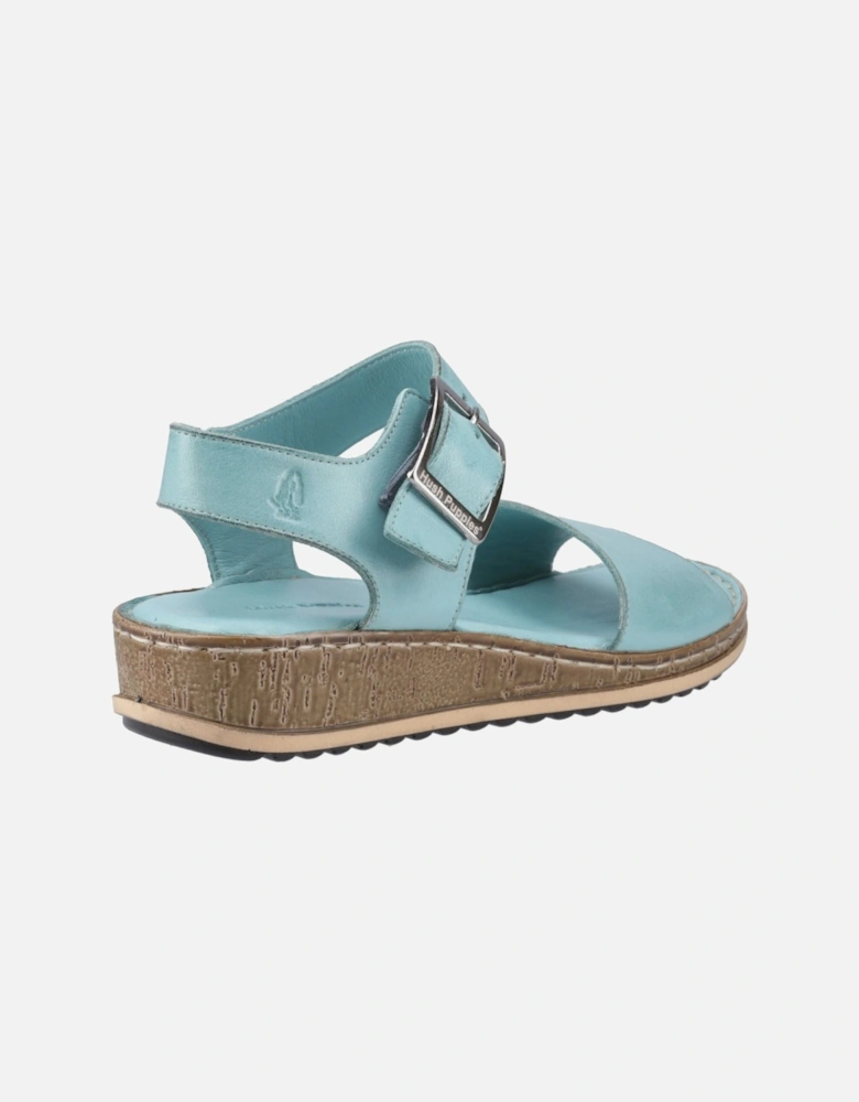 Ellie Leather Women's Aqua Sandals