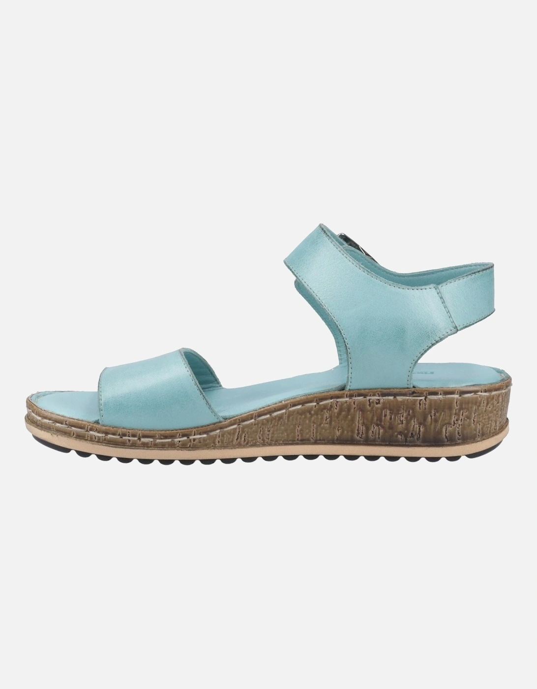 Ellie Leather Women's Aqua Sandals