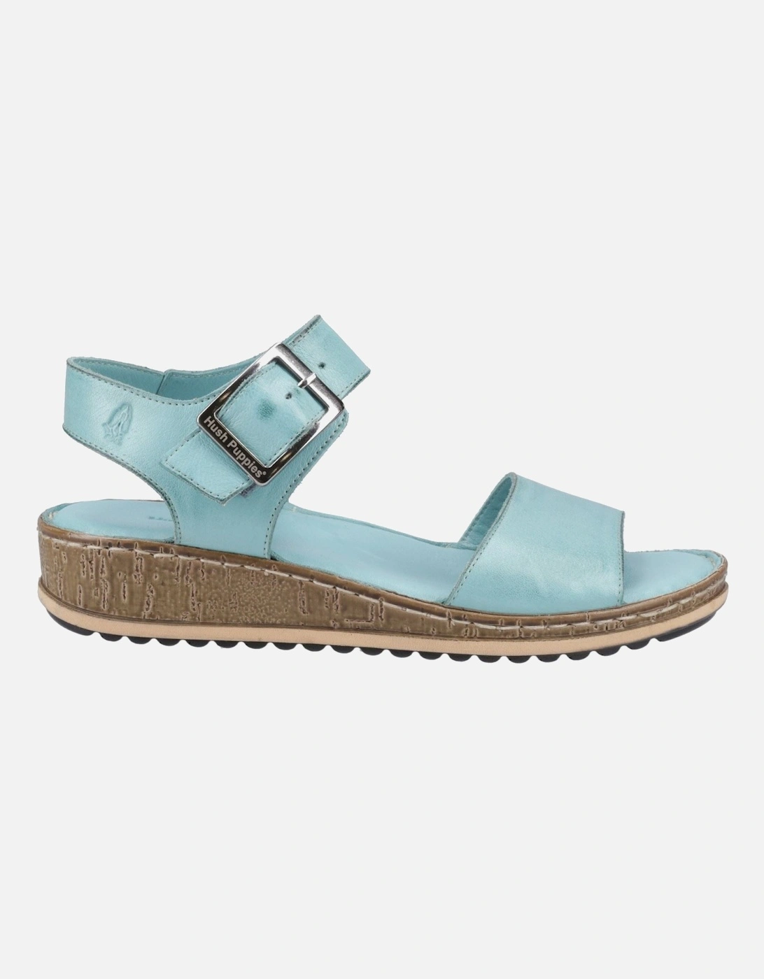 Ellie Leather Women's Aqua Sandals
