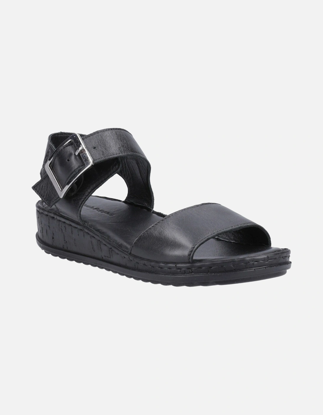 Ellie Leather Women's Black/Black Sandals, 5 of 4