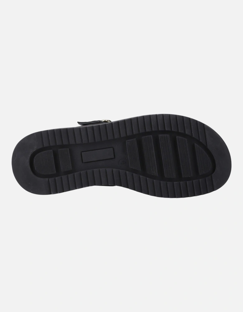 Celeste Slide Leather Women's Black Sandals