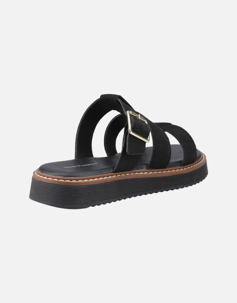 Celeste Slide Leather Women's Black Sandals