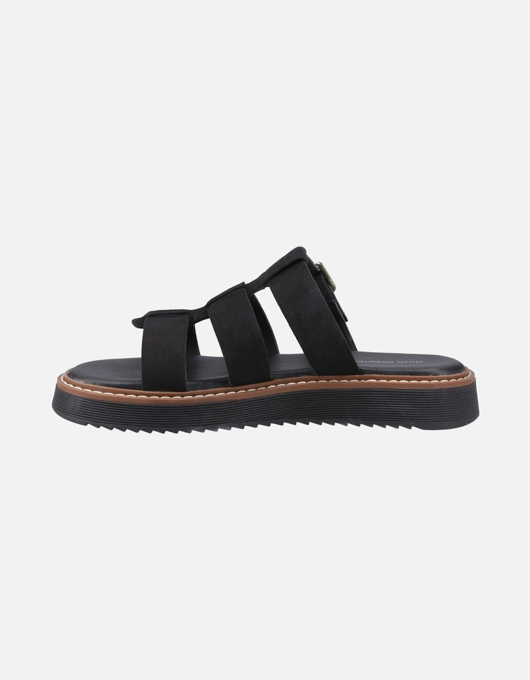 Celeste Slide Leather Women's Black Sandals
