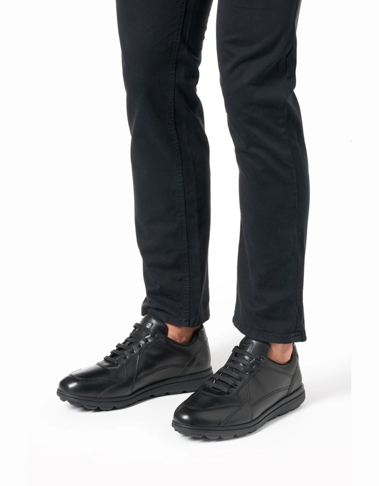 U SPHERICA EC12 Leather Bovine Full Grain Men's Black Trainers