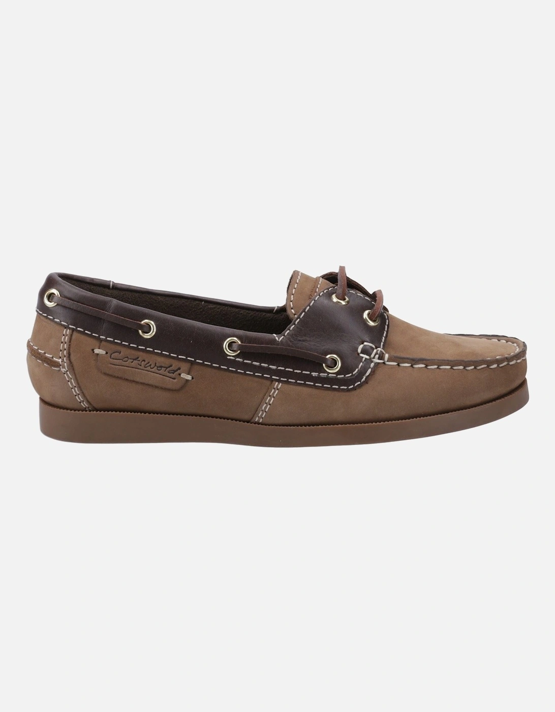 Waterlane Leather Women's Taupe/Brown Boat Shoes