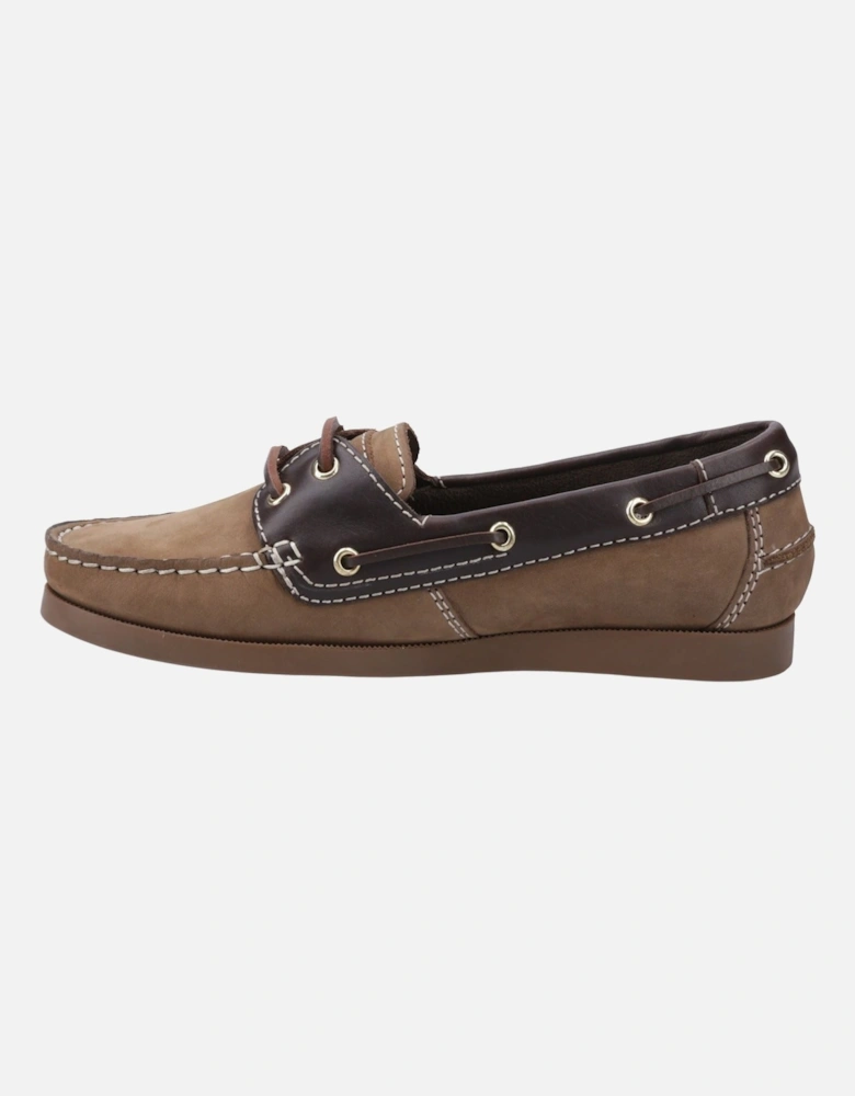 Waterlane Leather Women's Taupe/Brown Boat Shoes