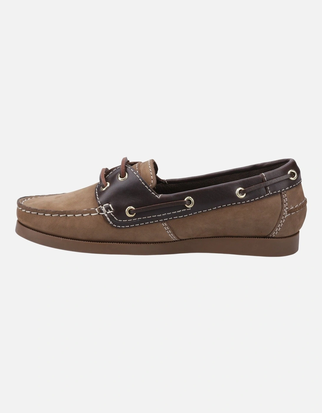 Waterlane Leather Women's Taupe/Brown Boat Shoes