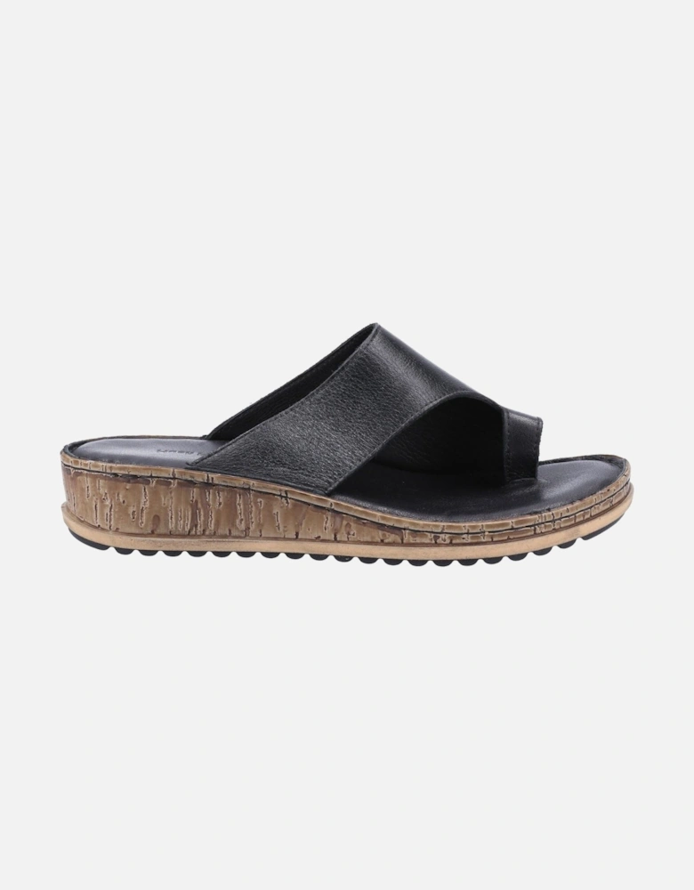 Elissa Toepost Suede Women's Black Sandals