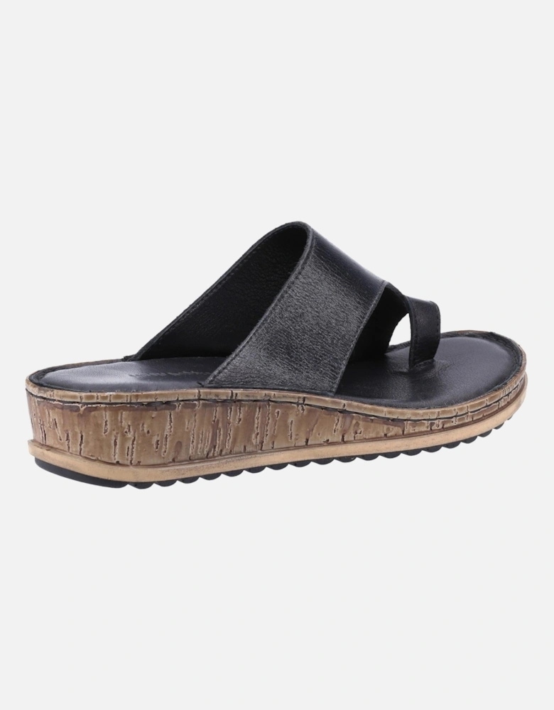 Elissa Toepost Suede Women's Black Sandals