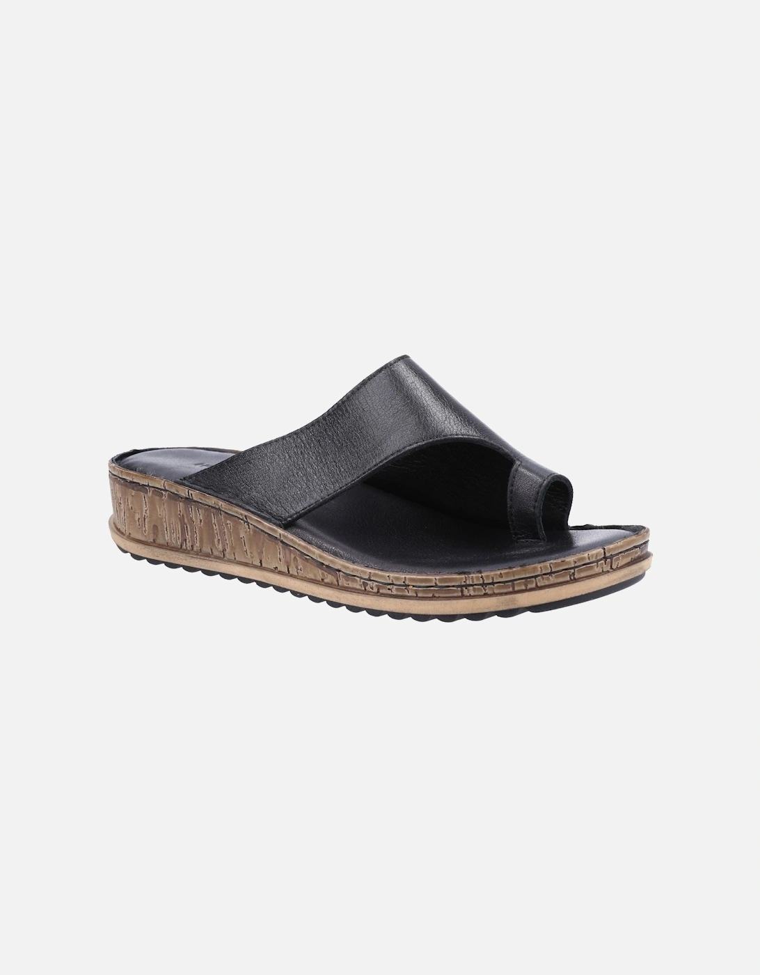 Hush Puppies Women's Hush Puppies Elissa Toepost Suede Women's Black Sandals