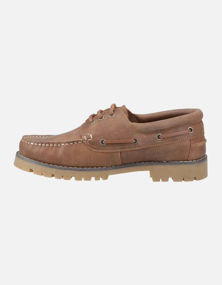 Inglecote Leather Men's Camel Boat Shoes