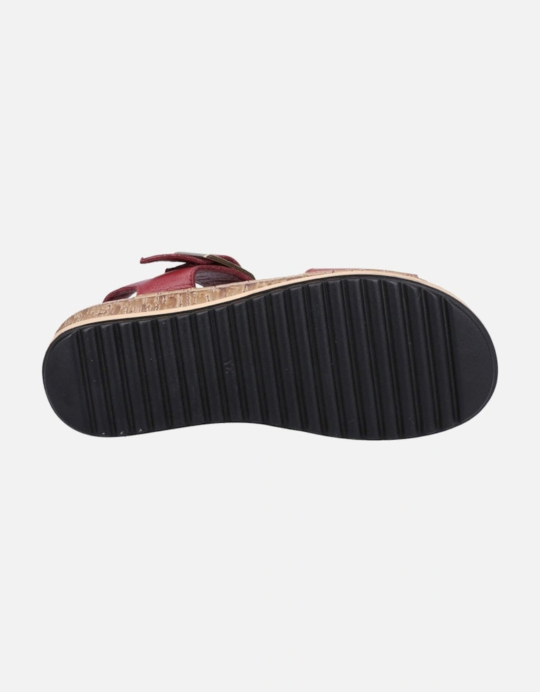 Ellie Leather Women's Bordeaux Sandals
