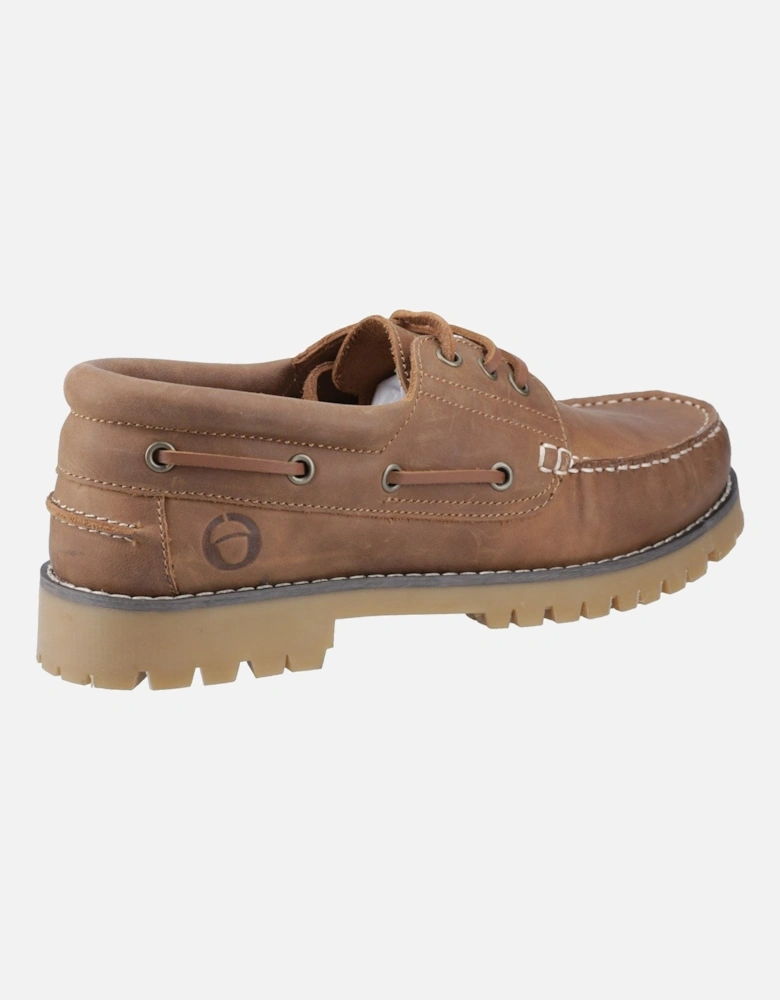 Inglecote Leather Men's Camel Boat Shoes