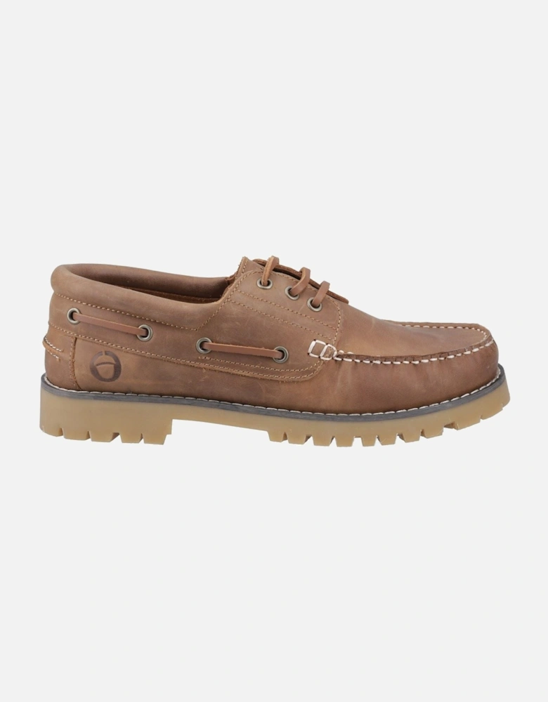 Inglecote Leather Men's Camel Boat Shoes