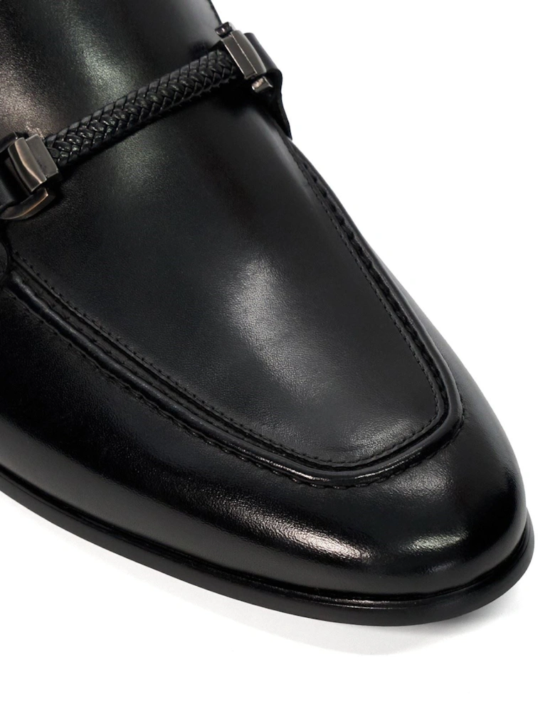 Dune Scilly Leather Men's Black Loafers