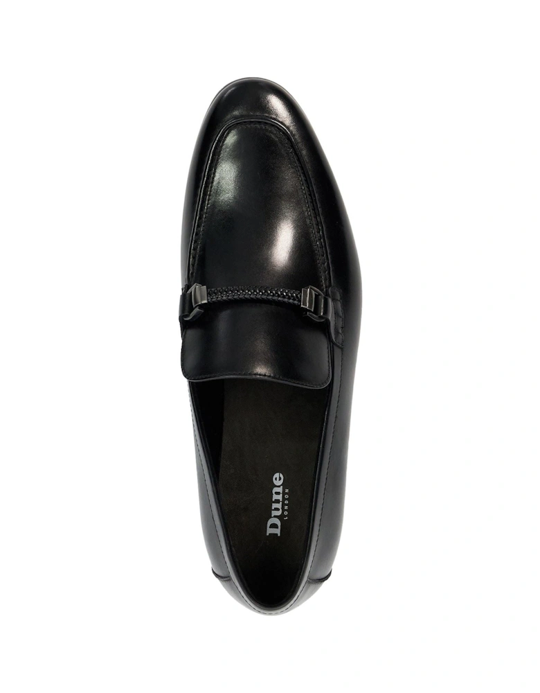Dune Scilly Leather Men's Black Loafers
