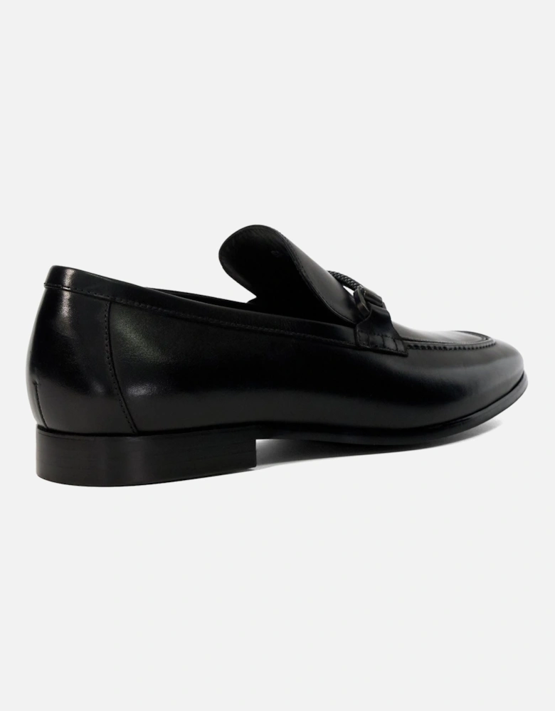 Dune Scilly Leather Men's Black Loafers